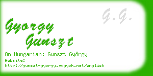 gyorgy gunszt business card