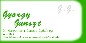 gyorgy gunszt business card